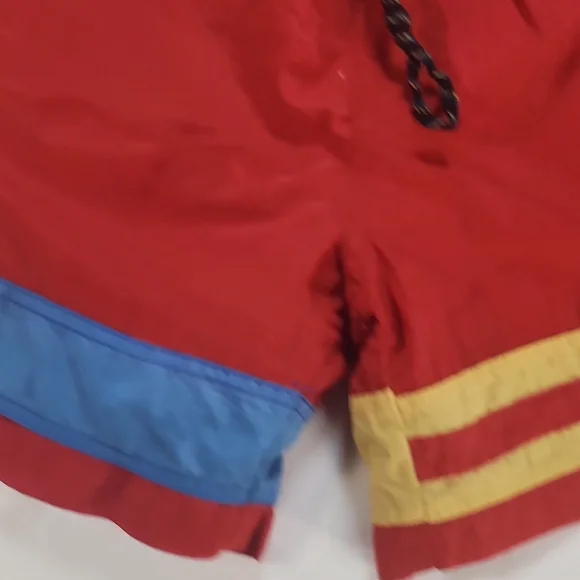 Pace Vintage Red Yellow Blue Swim Shorts with Drawstring - Picture 5 of 12